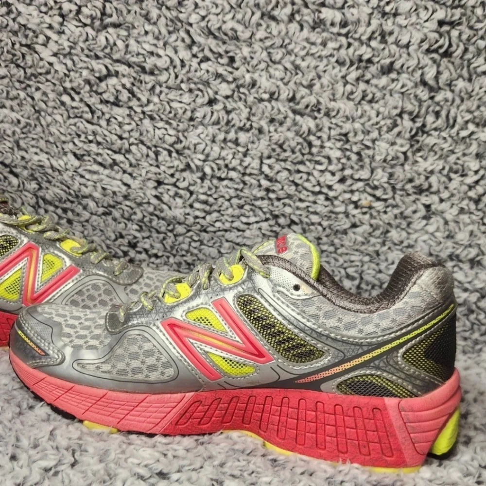 New Balance 860v4 Running  Low Top Leather Mesh Grey Pink W860SP4Women Size 8